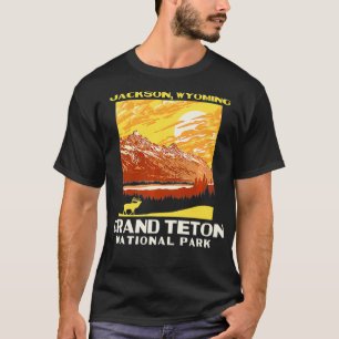 Camiseta Parque nacional de los Grandes Tetones Jackson WY 
