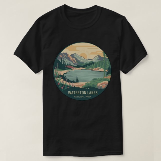 Camiseta Parque nacional de los Lagos de Waterton (Diseño del anverso)