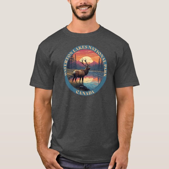 Camiseta Parque nacional de los Lagos de Waterton, Canadá (Anverso)