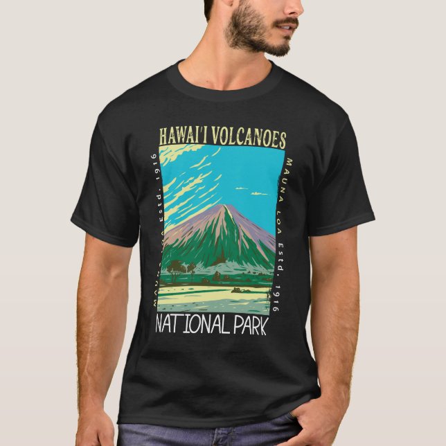 Camiseta Parque nacional de los volcanes de Hawái con probl (Anverso)
