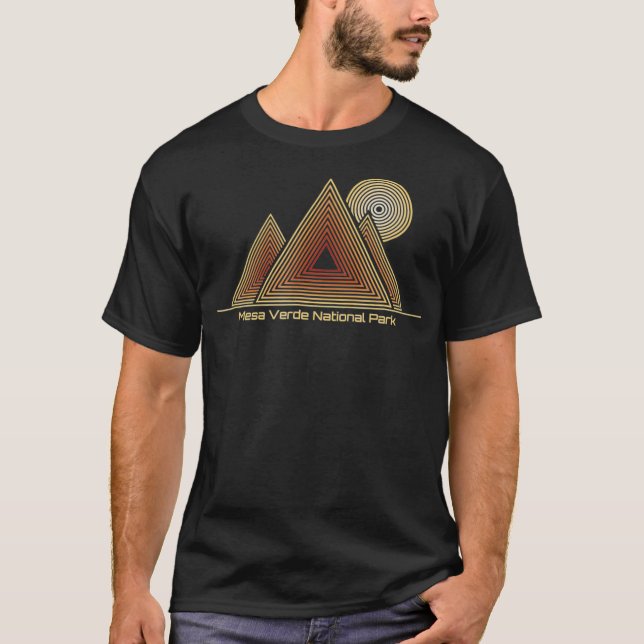 Camiseta Parque nacional de Mesa Verde Shirage Color retro  (Anverso)