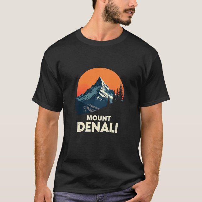Camiseta Parque nacional de Mt Denali - Montaña icónica de  (Anverso)