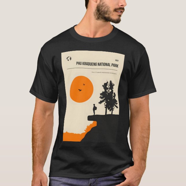 Camiseta Parque nacional de Phu Kradueng Viaje mínimo de co (Anverso)