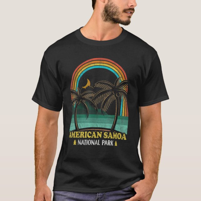 Camiseta Parque nacional de Samoa Americana Montañas de la  (Anverso)