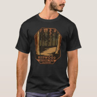 Parque nacional de secuoya Emblema retro mínimo