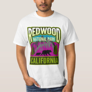 Camiseta Parque nacional de secuoya Montañas forestales co