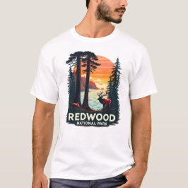 Camiseta Parque nacional de secuoya - Paisaje de ciervos