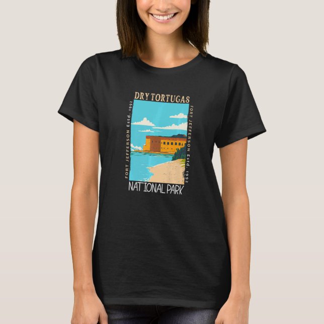 Camiseta Parque nacional de Tortugas Secas en Florida (Anverso)