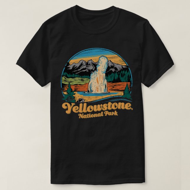 Camiseta parque nacional de yellowstone 1 (Diseño del anverso)