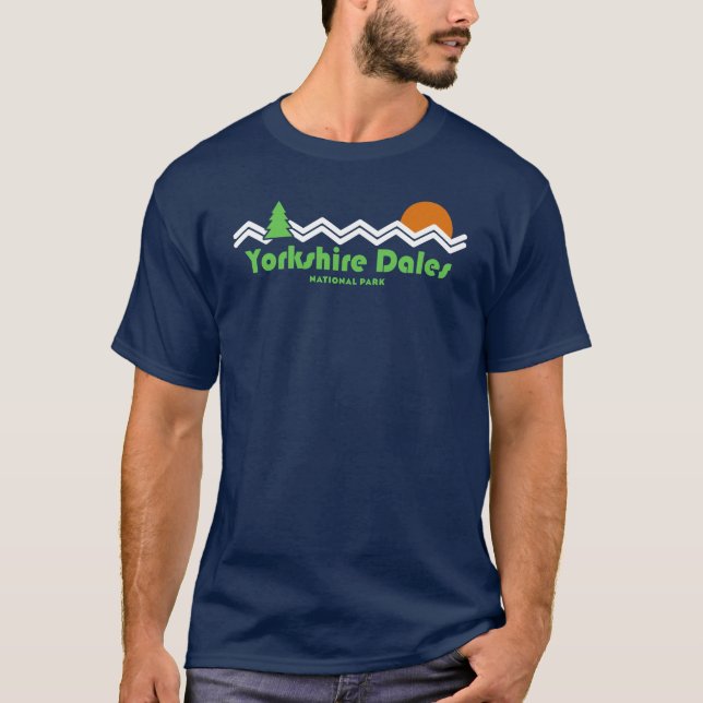 Camiseta Parque nacional de Yorkshire Dales Retro (Anverso)