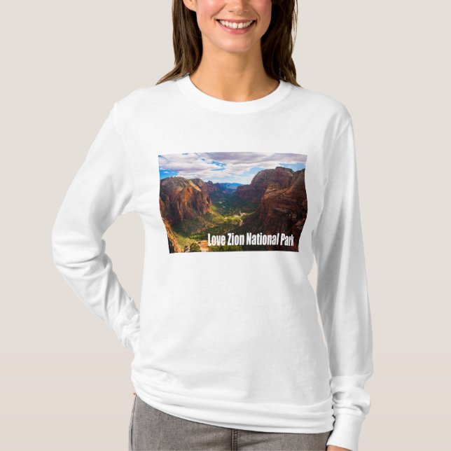 Camiseta Parque nacional de Zion del amor (Anverso)