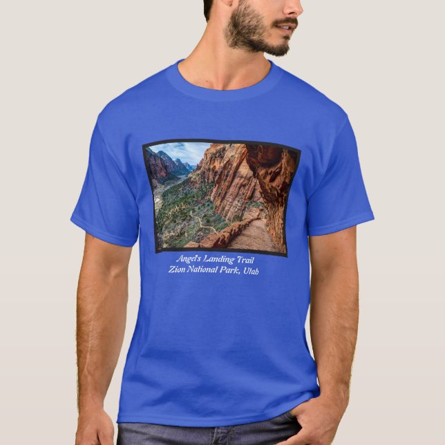 Camiseta Parque nacional de Zion del rastro del aterrizaje (Anverso)