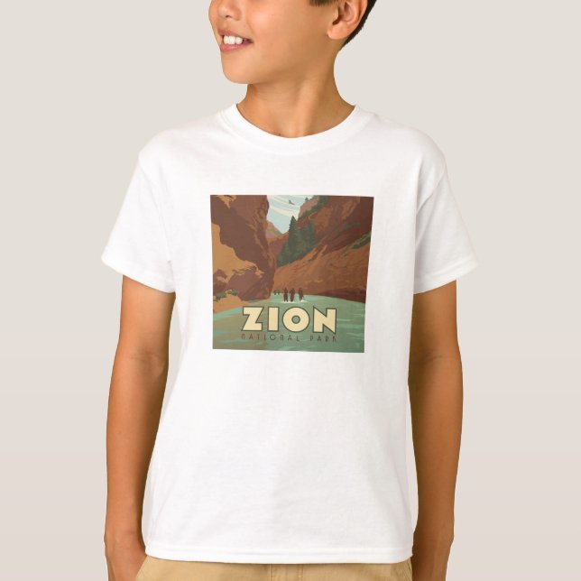 Camiseta Parque nacional de Zion | Las estrechas (Anverso)