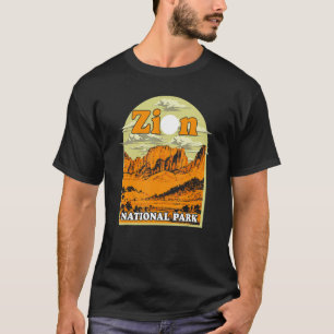 Camiseta Parque nacional de Zion Pintura Artística de época