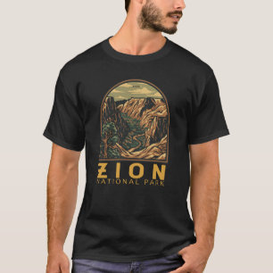 Camiseta Parque nacional de Zion Retro Emblem