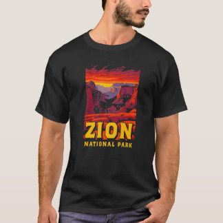 Camiseta Parque nacional de Zion, retroceso del cañón de vi