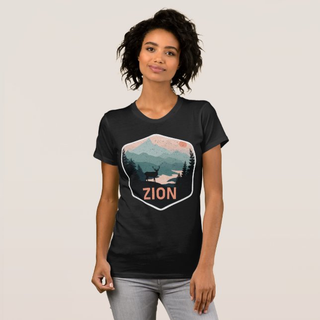 Camiseta Parque nacional de Zion, Utah Deer Traveler Tourie (Anverso completo)