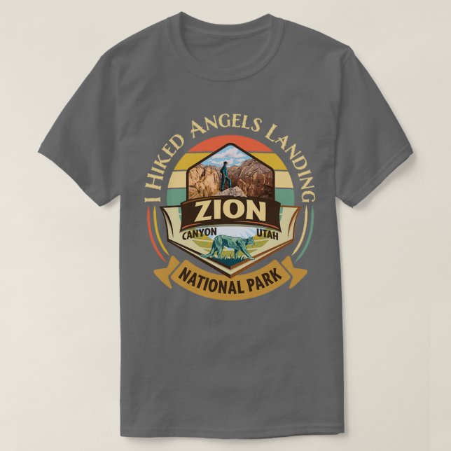 Camiseta Parque Nacional de Zion, Utah I Senderismo por los (Diseño del anverso)