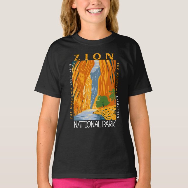 Camiseta Parque Nacional de Zion, Utah, Las Aranceles (Anverso)