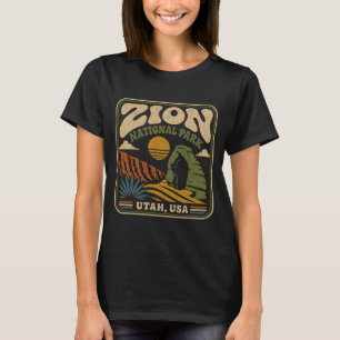 Camiseta parque nacional de Zion vintage retro cañón al air