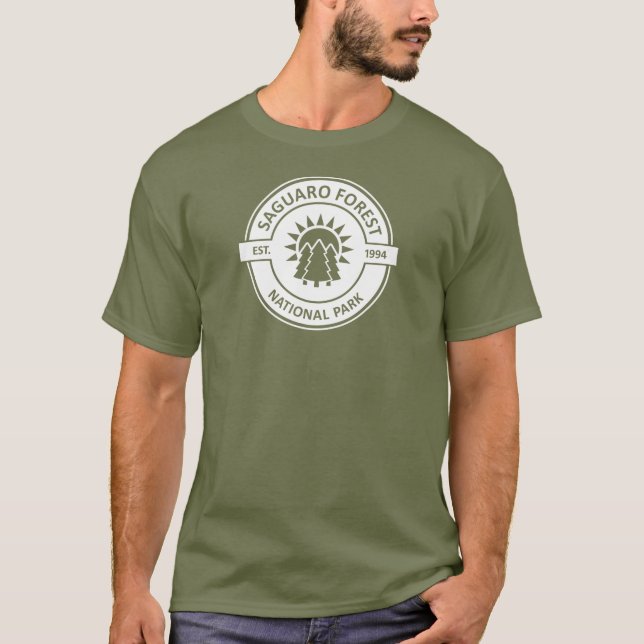 Camiseta Parque nacional del Bosque de Saguaro Árboles sola (Anverso)