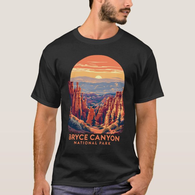 Camiseta Parque nacional del Cañón Bryce - Hoodoos al amane (Anverso)