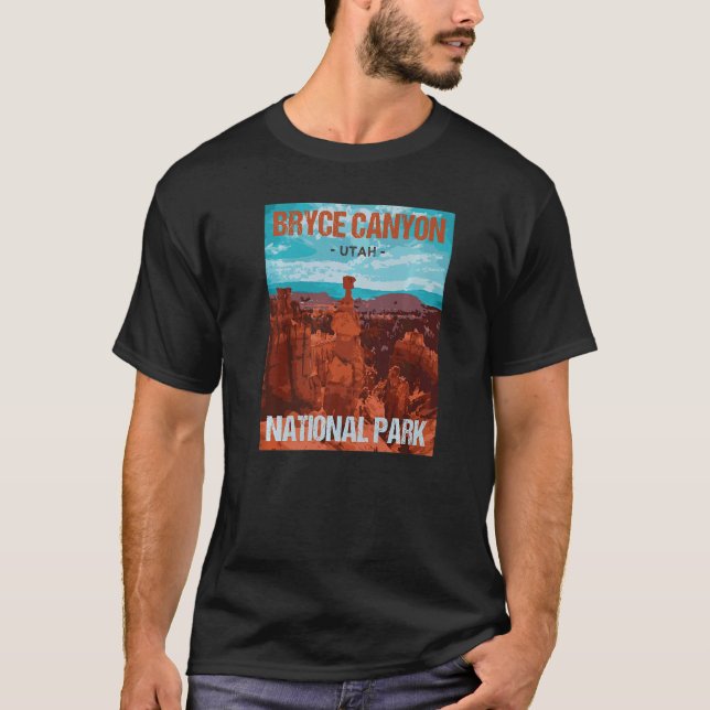 Camiseta Parque nacional del Cañón Bryce Poster Utah (Anverso)