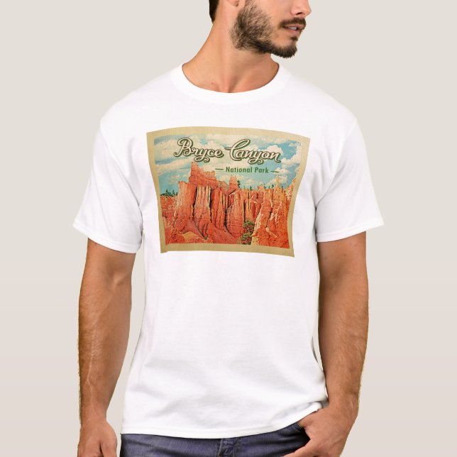 Camiseta Parque nacional del Cañón Bryce Viajes de época (Anverso)