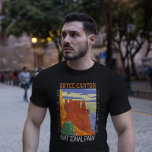 Camiseta Parque nacional del cañón de Bryce en Utah<br><div class="desc">Diseño artístico vectorial del cañón de Bryce. El parque es una reserva en expansión en el sur de Utah,  conocido por sus hoodoos de color rojo intenso,  formaciones rocosas en forma de spire.</div>