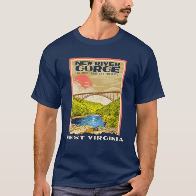 Camiseta Parque nacional del desfiladero del nuevo río Virg (Anverso)
