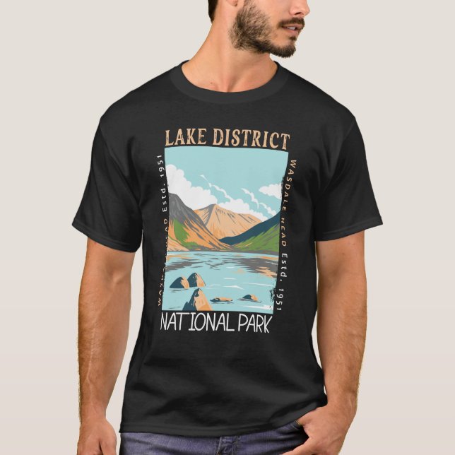 Camiseta Parque nacional del distrito del lago, Inglaterra, (Anverso)