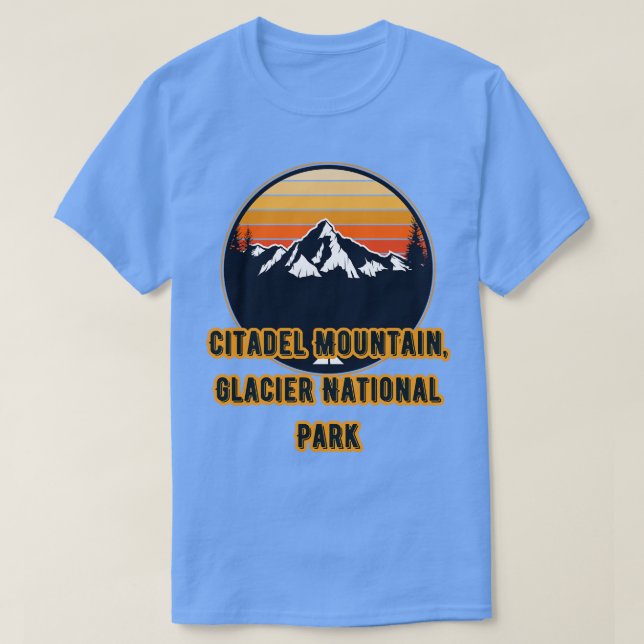 Camiseta Parque nacional del glaciar de la montaña Citadel (Diseño del anverso)