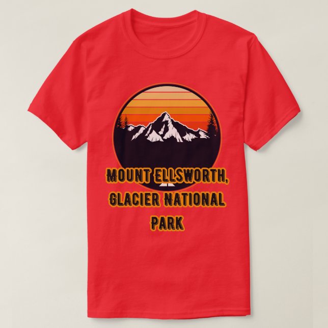 Camiseta Parque nacional del glaciar Mount Ellsworth (Diseño del anverso)