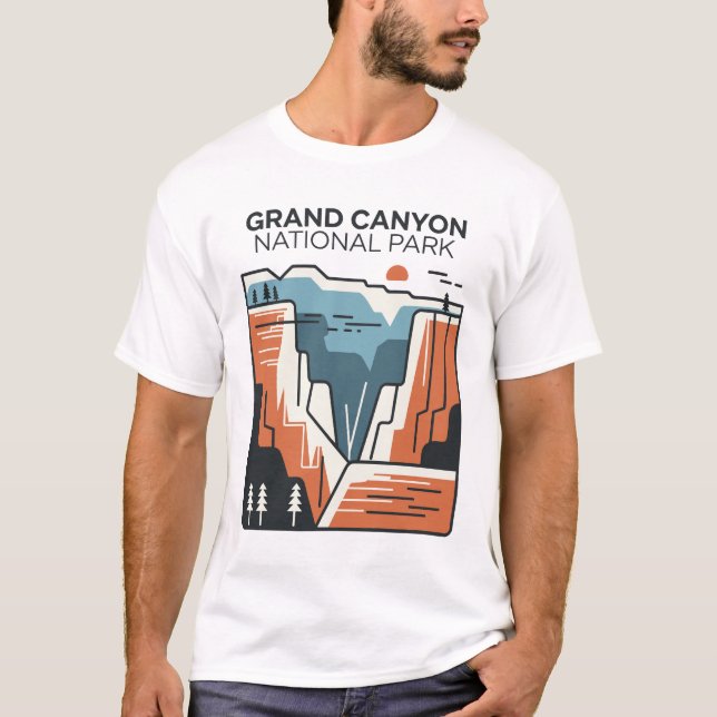 Camiseta Parque nacional del Gran Cañón Ilustracion abstrac (Anverso)