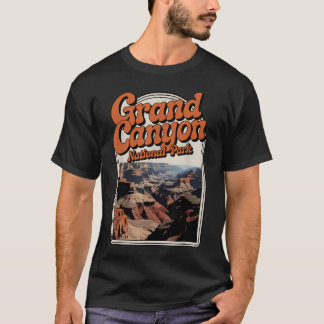 Camiseta Parque Nacional del Gran Cañón Retro Hiking EEUU