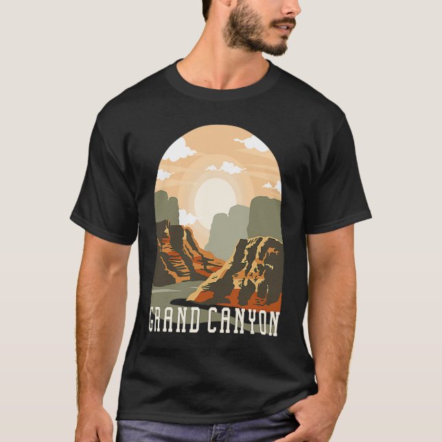 Camiseta Parque nacional del Gran Cañón Skyline Silhouette  (Anverso)