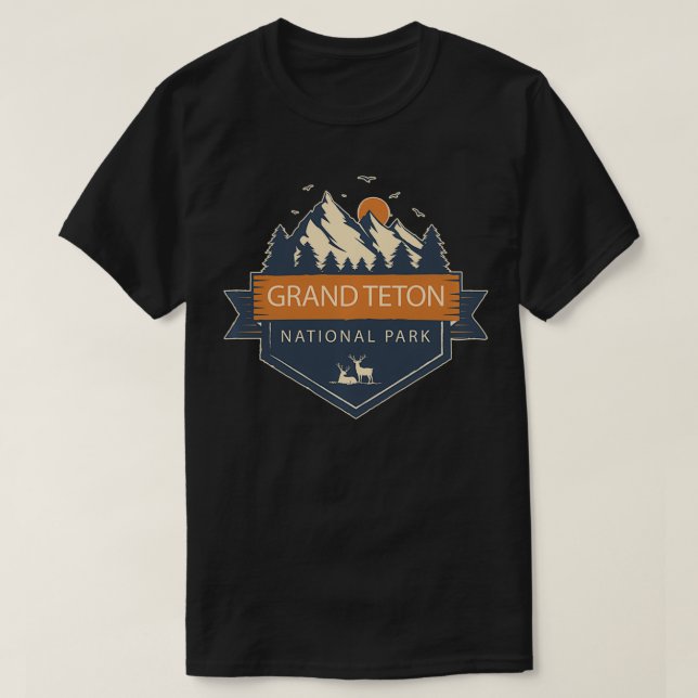 Camiseta Parque nacional del Gran Tetón (Diseño del anverso)