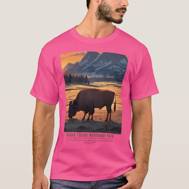 Camiseta Parque nacional del Gran Tetón (Anverso)
