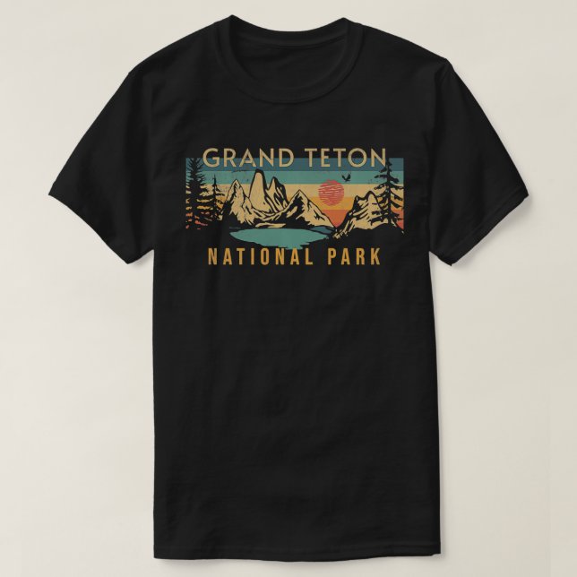 Camiseta Parque nacional del Gran Tetón 1 (Diseño del anverso)