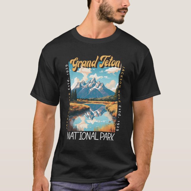 Camiseta Parque nacional del Gran Tetón en Jackson Hole (Anverso)