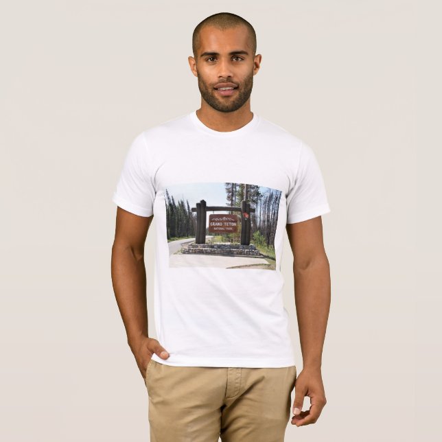 Camiseta Parque nacional del Gran Tetón, Parque Nacional de (Anverso completo)