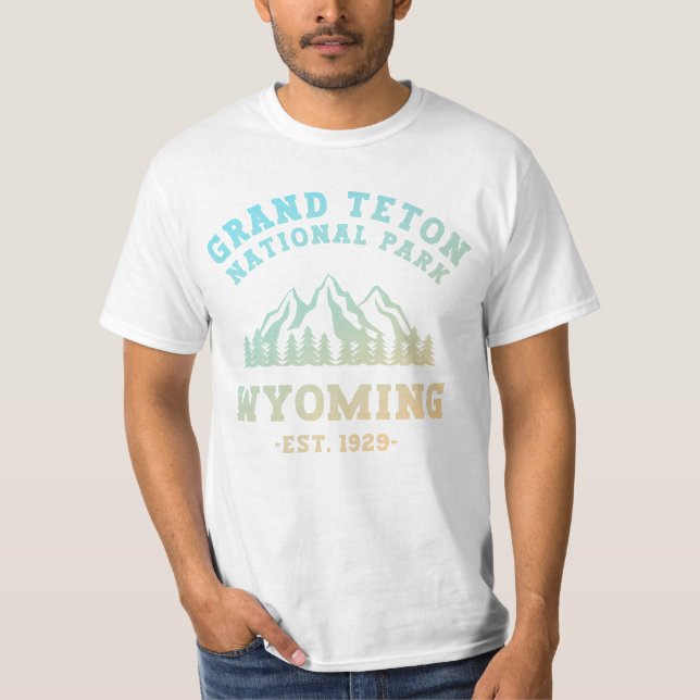 Camiseta Parque nacional del Gran Tetón Wyoming EE.UU. (Anverso)