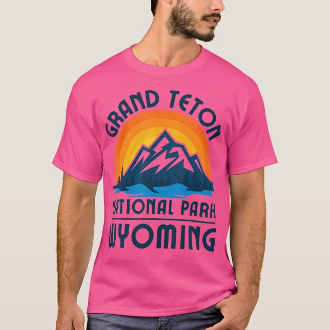 Camiseta Parque nacional del Gran Tetón Wyoming Mountain Se (Anverso)