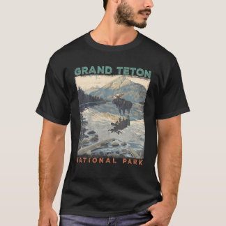 Camiseta Parque nacional del Gran Tetón Wyoming Preppy Thro