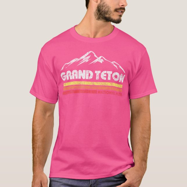 Camiseta Parque nacional del Gran Tetón Wyoming Retorno Ret (Anverso)