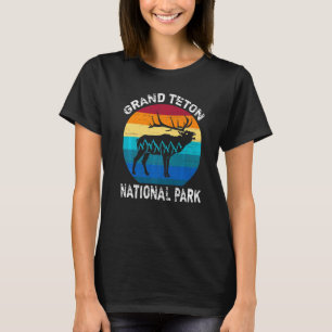 Camiseta Parque nacional del Gran Tetón Wyoming Vintage Ret