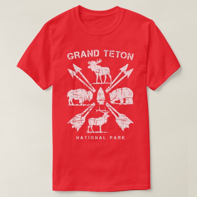 Camiseta Parque nacional del Gran Tetón y Búfalo de Oso de  (Diseño del anverso)