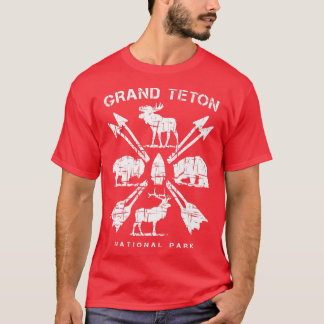 Camiseta Parque nacional del Gran Tetón y Búfalo de Oso de 