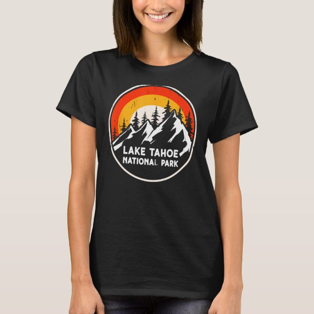 Camiseta Parque nacional del Lago Tahoe Montaña Trees & Sun (Anverso)