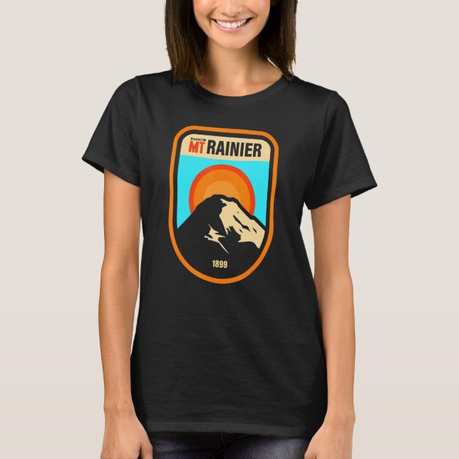Camiseta Parque nacional del Monte Rainier de Washington, R (Anverso)